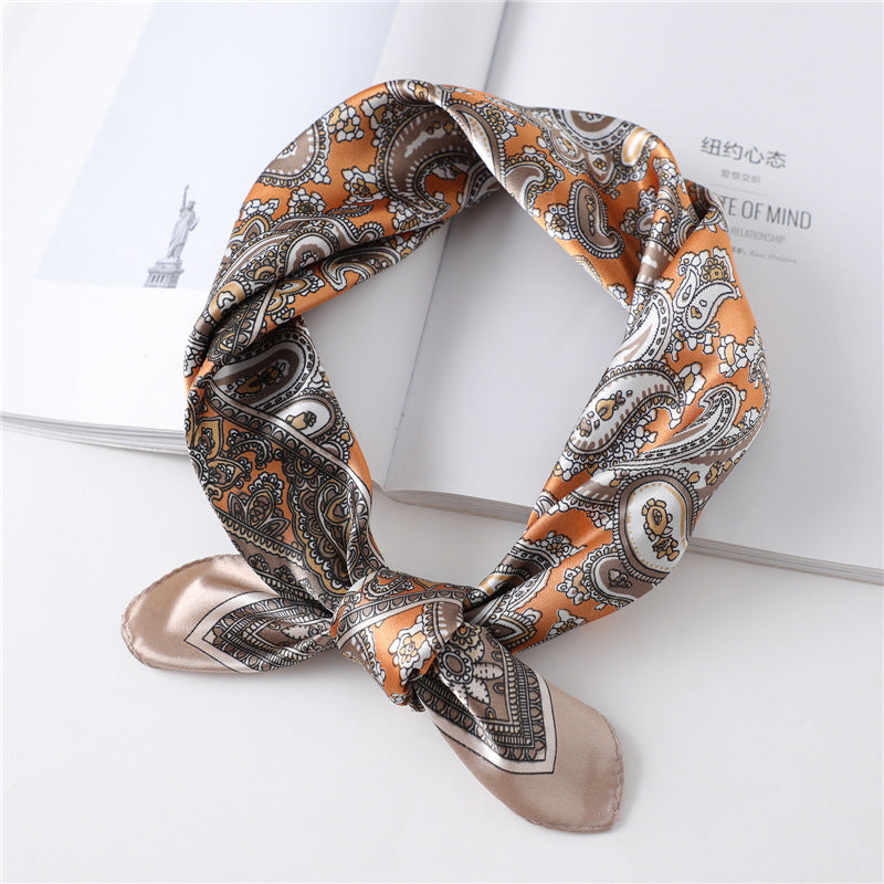Women's New Small Square Retro Cashew Professional Scarf Women's New Small Square Retro Cashew Professional Scarf